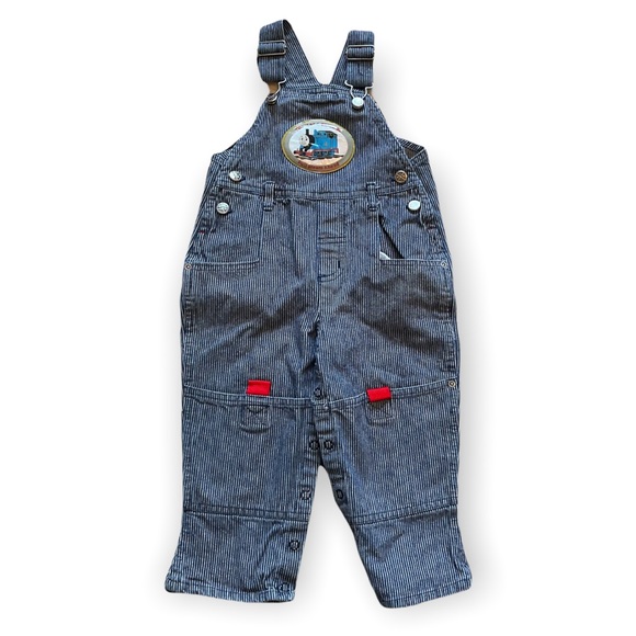 Thomas & Friends Other - Baby Size 12 Months Thomas The Train Railroad Denim Conductor Overalls Stripe
